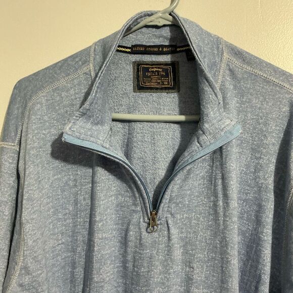 Vintage 1946  Sweater 1/4 Zip Cotton Blend Blue size XXL - Picture 2 of 7